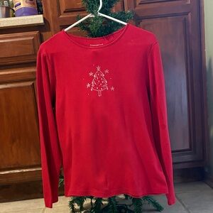6/$20 Charter Club Red Holiday Tree Top Size L